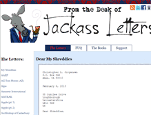 Tablet Screenshot of jackassletters.com